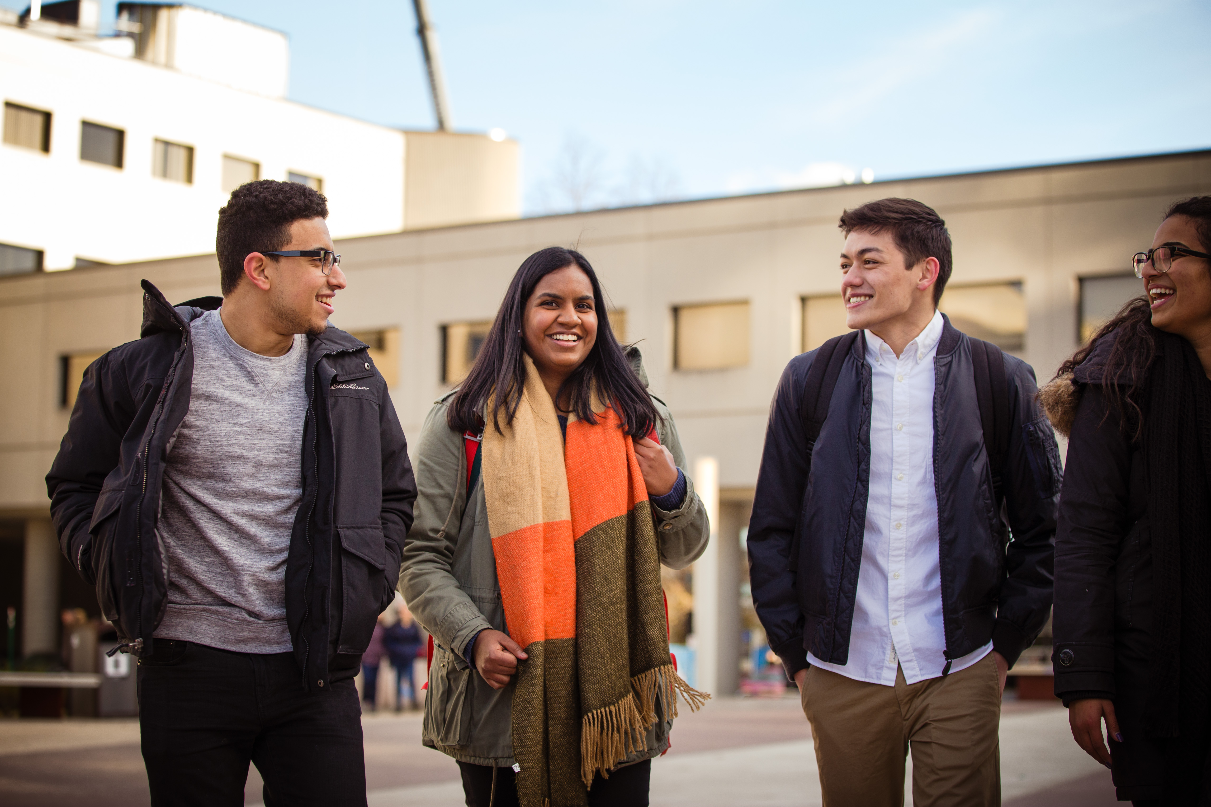 Students smiling