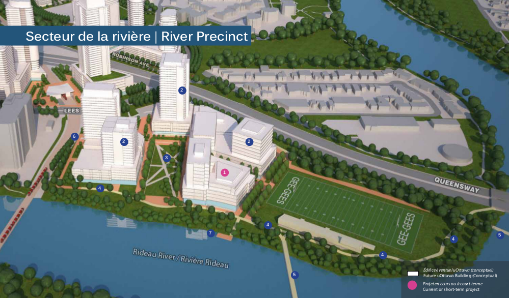 Rendering River precinct