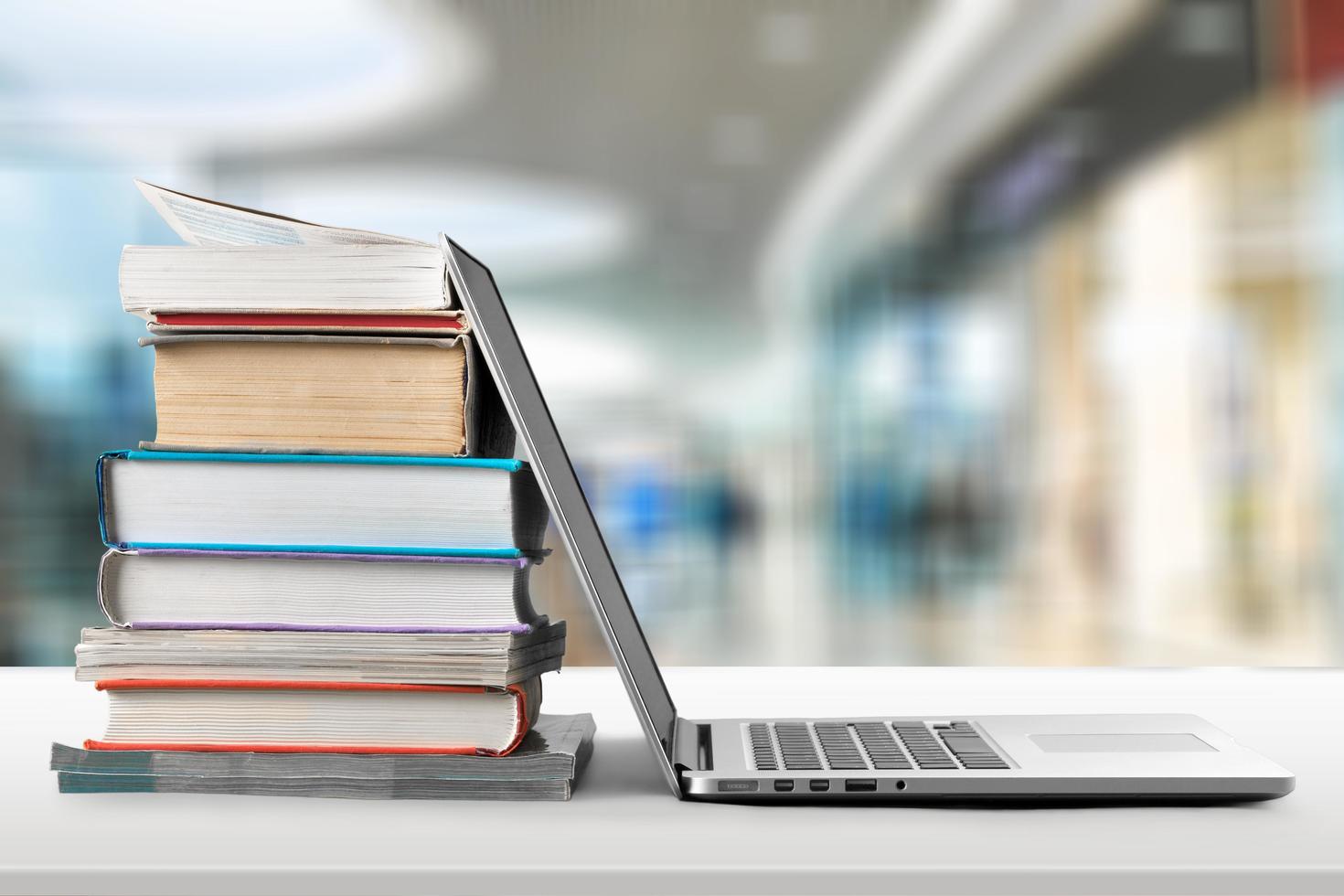 Books and laptop