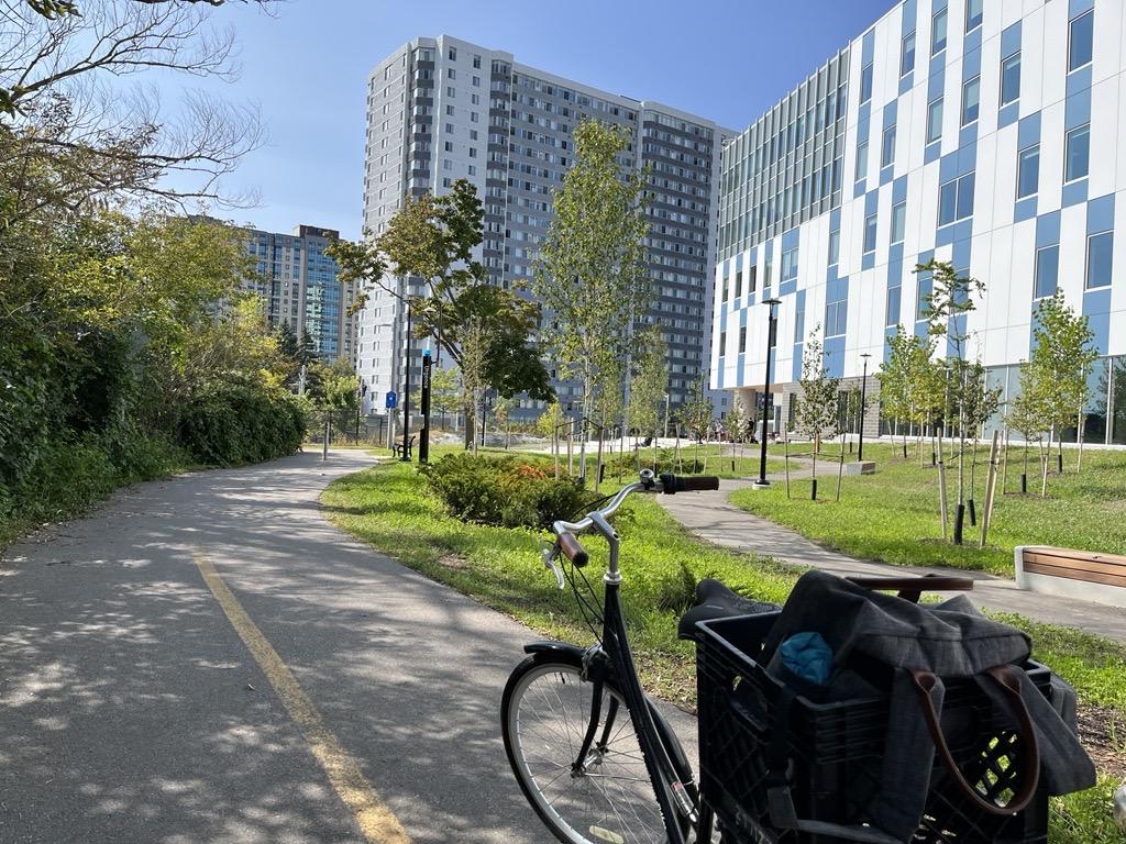 bicycle in front of FHS building