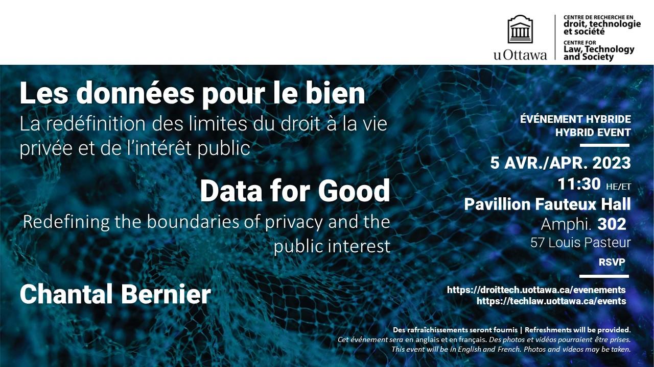 Poster for Data for Good presentation info