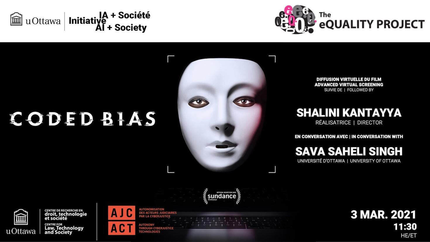 Poster for the event Coded Bias