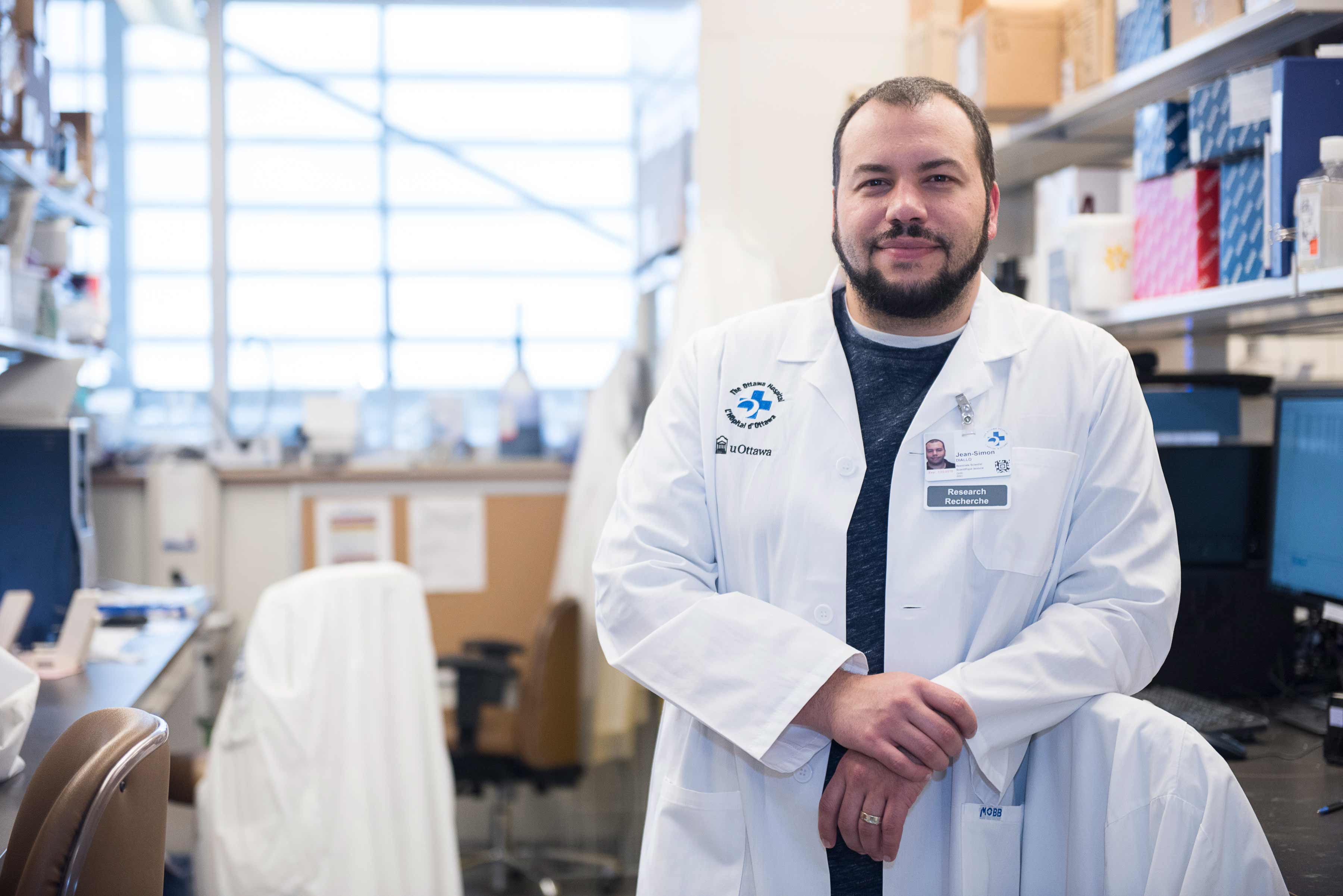 Photo of Dr. Jean-Simon Diallo in his lab.