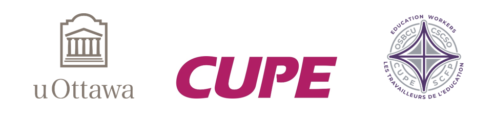 uOttawa, CUPE and Education Workers logos