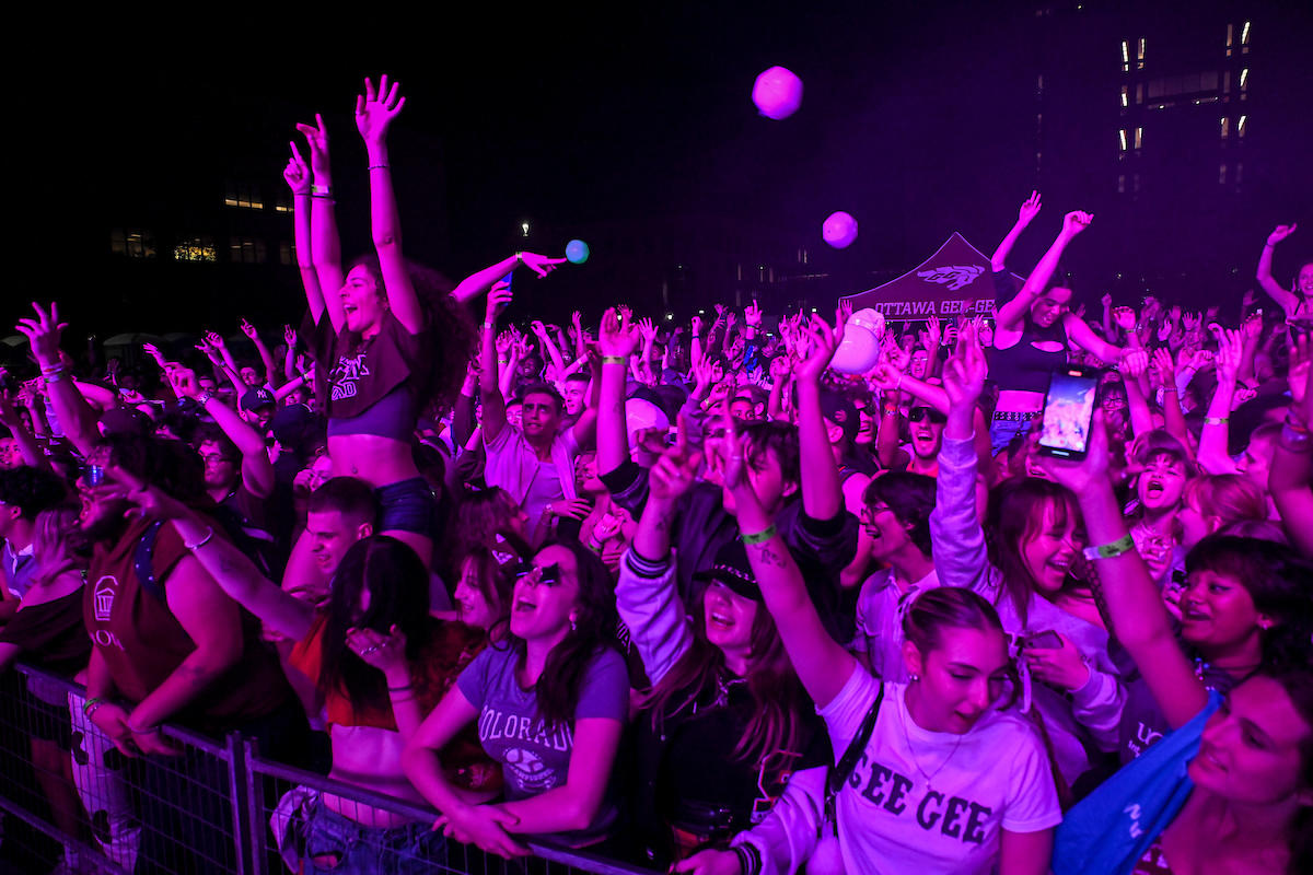 crowd of students at a concert