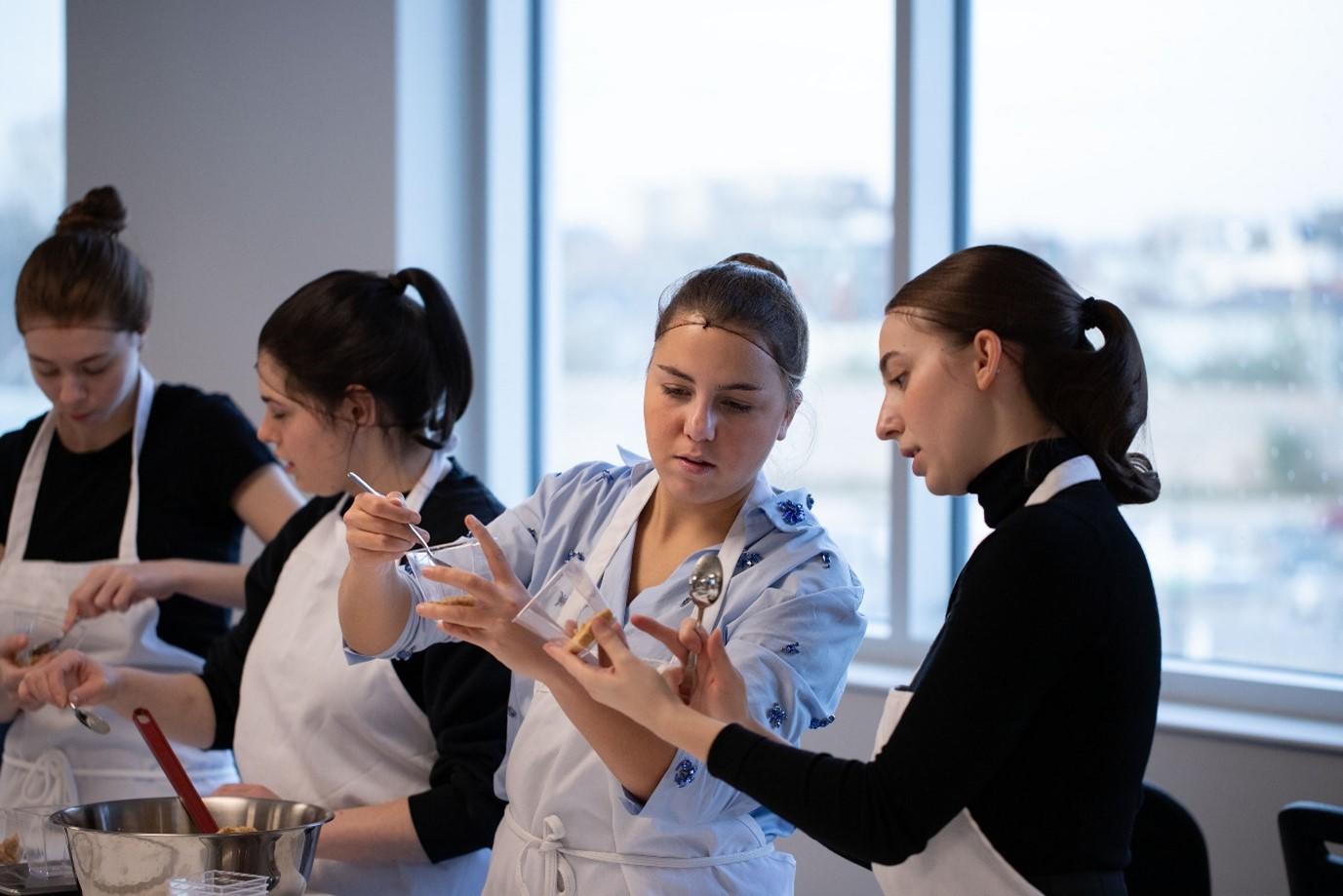 Students in a cooking class